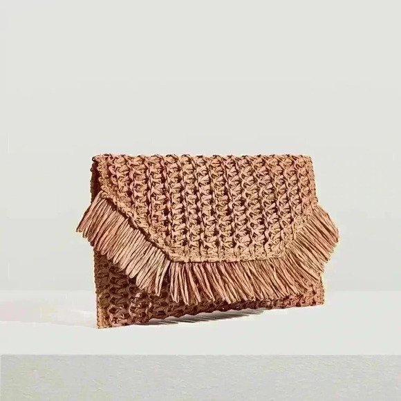Straw Clutch Handbag - Picture 3 of 7